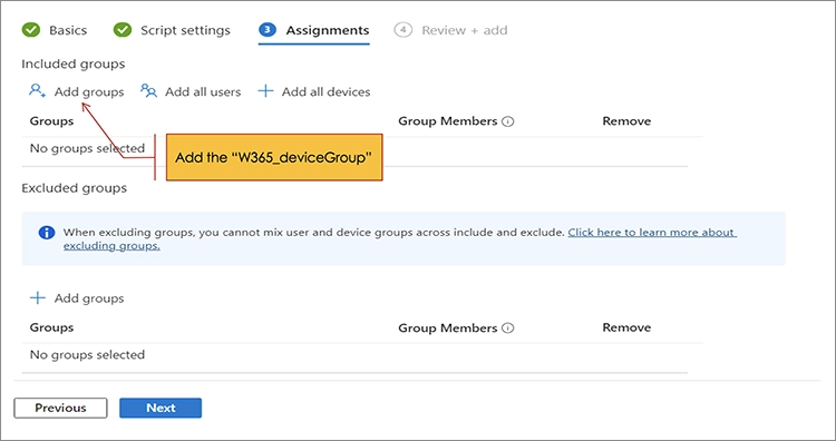 Associating a group of Windows 365 Cloud PCs to the eG VM agent PowerShell installation script