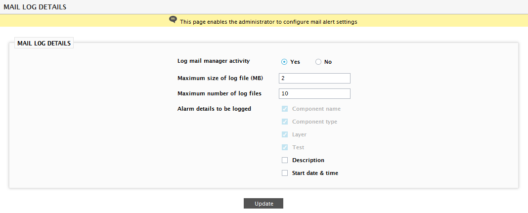 Configuring Logging for Email Alerting Activity