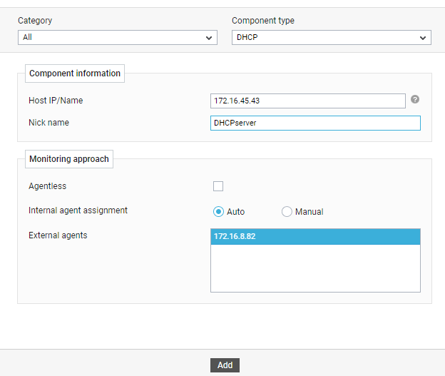 Adding DHCP component