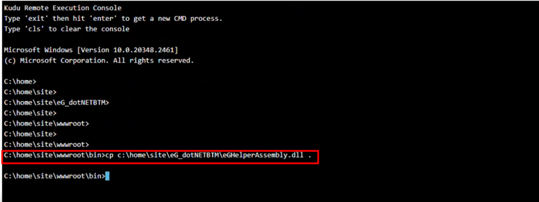 Command for Copying DLL File