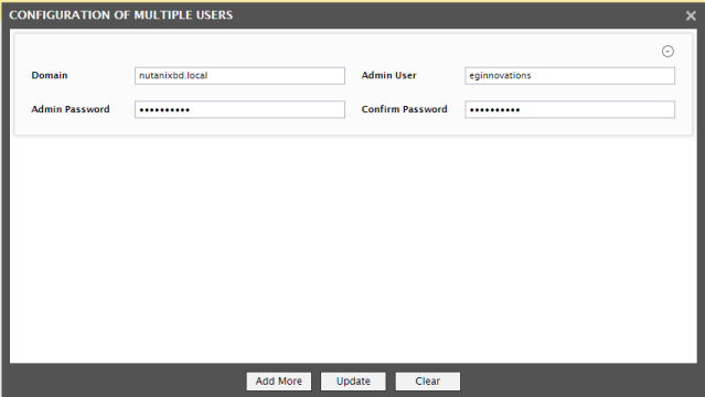 Page to Configure Users