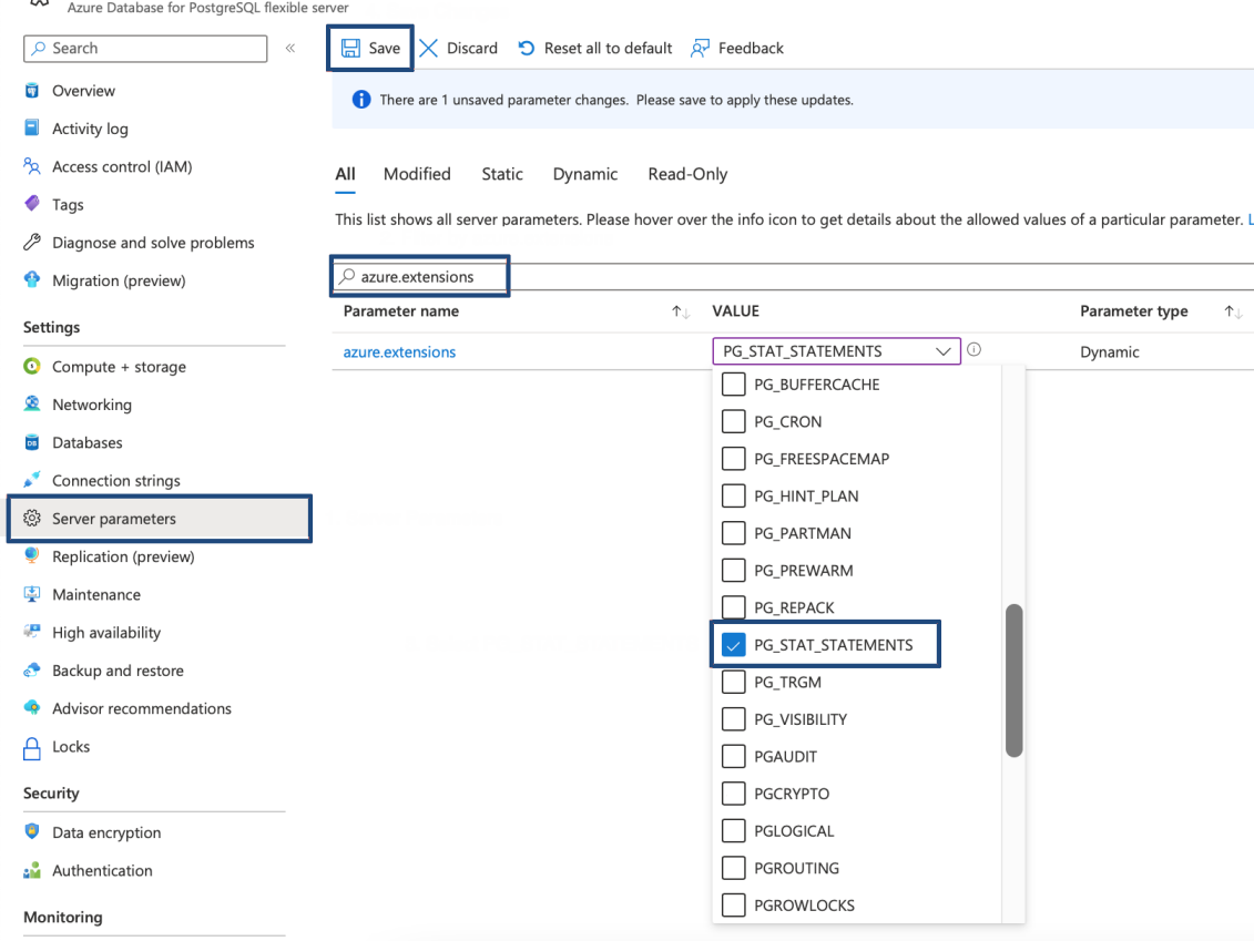 Enabling pg_stat_statements