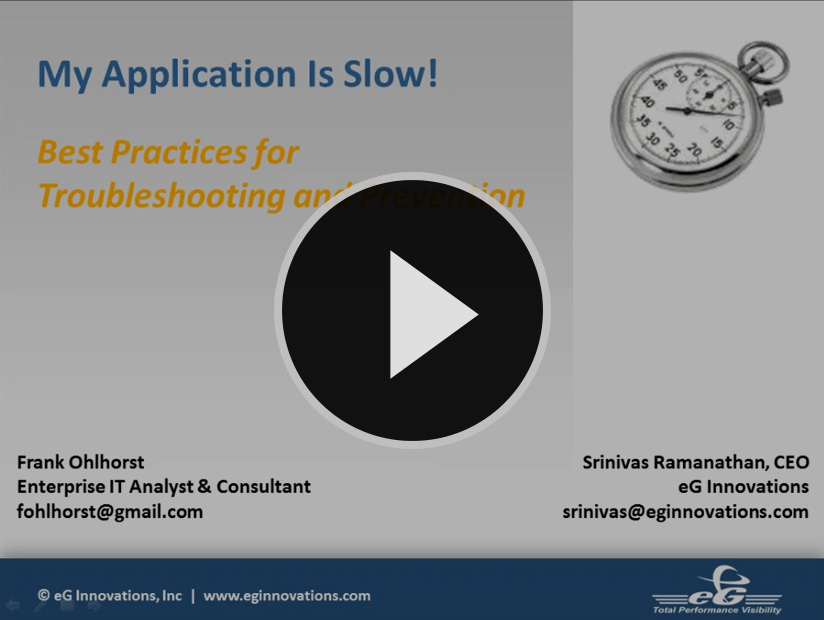 Best Practices for Troubleshooting Slow Applications Webinar